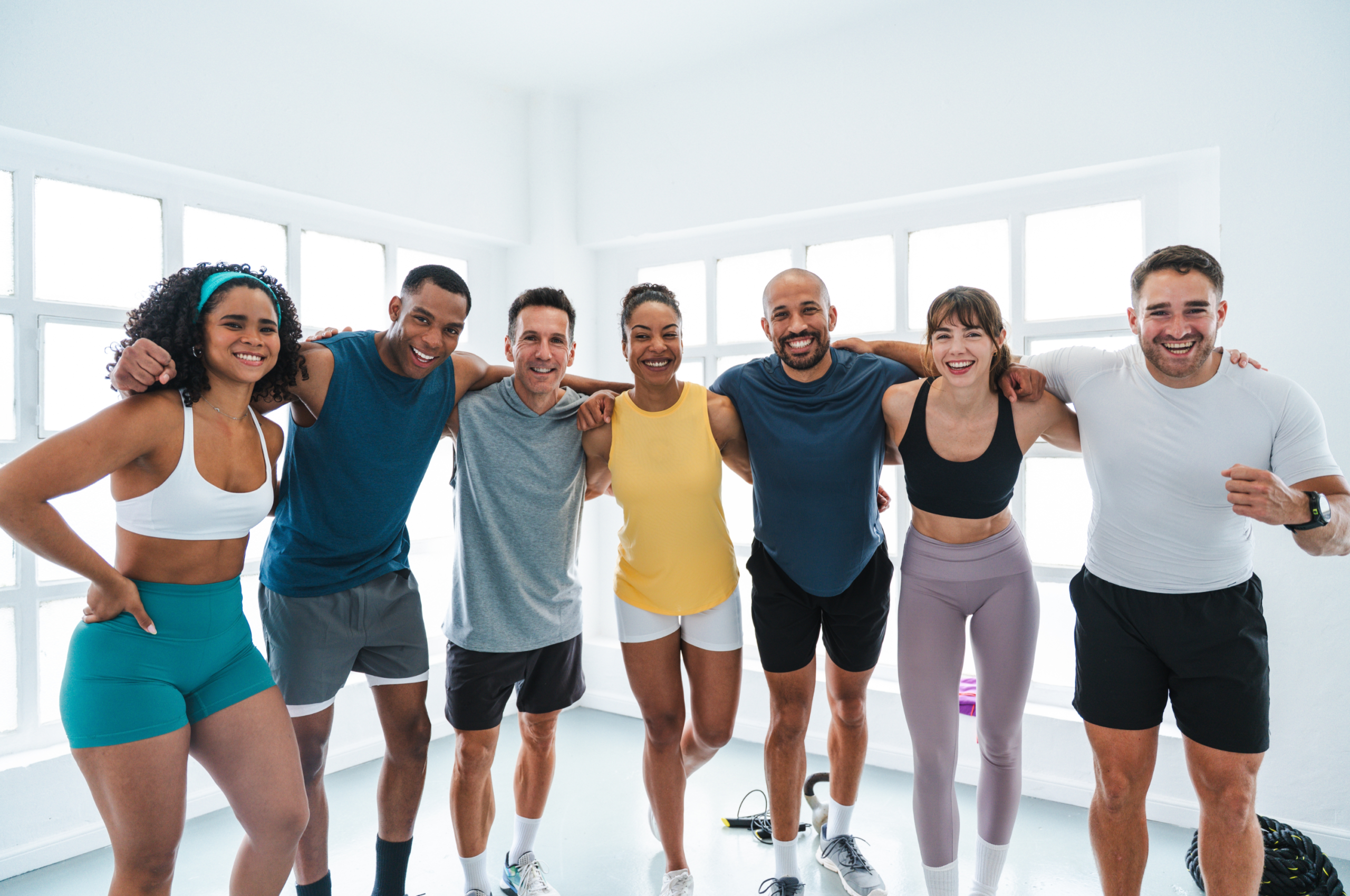 Group of healthy people of various ages, representing Longevity-focused healthcare.